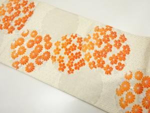 アンティーク　雪輪に菊・梅模様織り出し袋帯（材料）